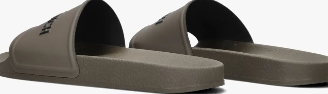 WOOLRICH e badslippers slide sandal groen Clearance