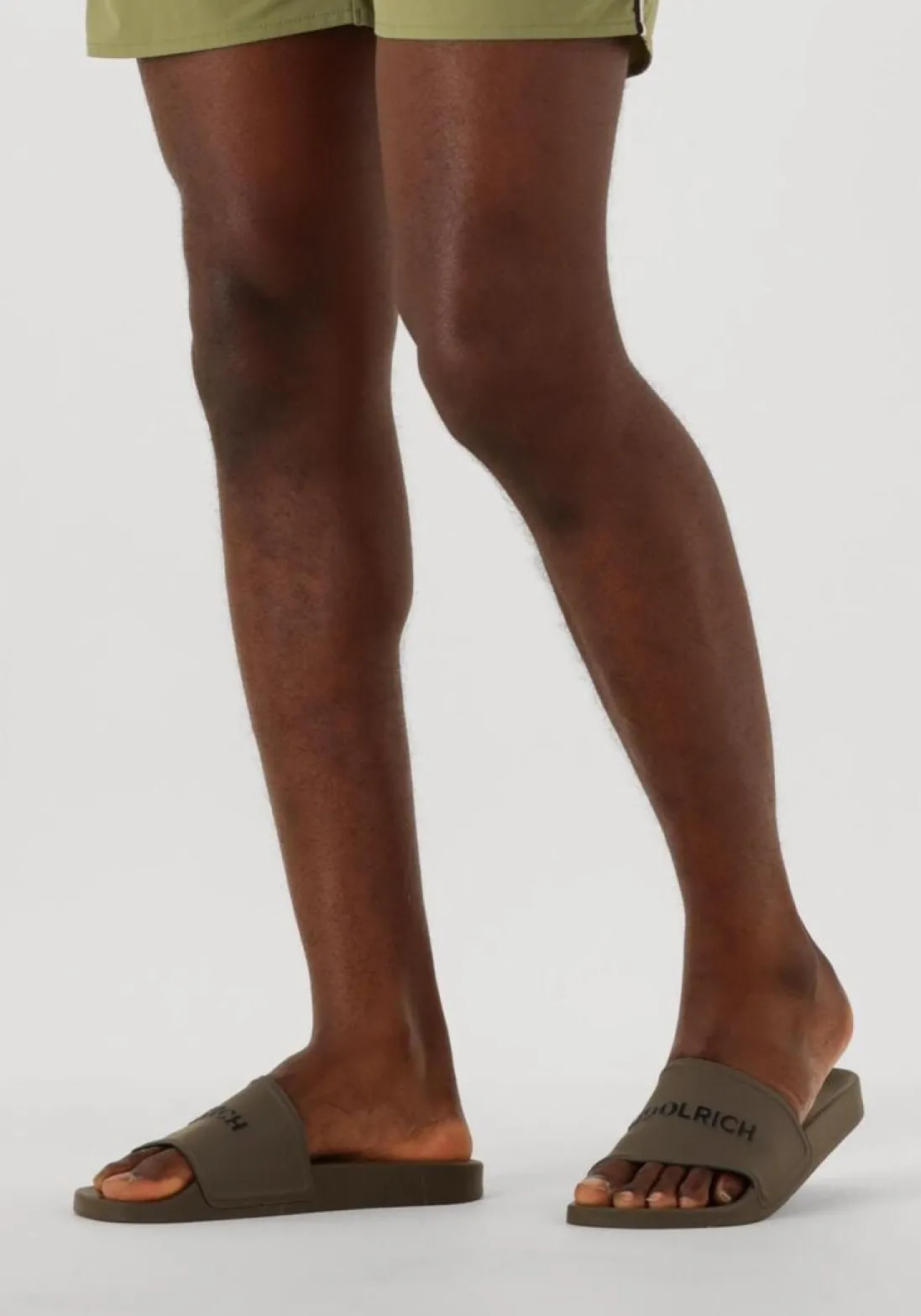 WOOLRICH e badslippers slide sandal groen Clearance