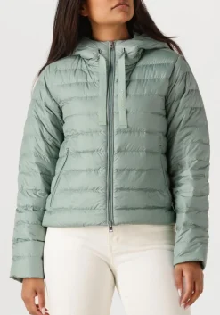 WOOLRICH e leren jas quilted hooded jacket groen Discount
