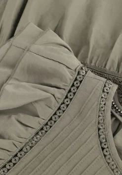 CO'COUTURE mini jurk callumcc frill pintuck dress khaki Hot