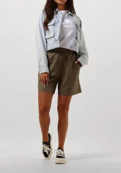 GESTUZ korte broek lizagz linen hw shorts khaki Hot