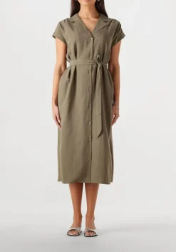 MOS MOSH midi jurk mmnelli alexis dress khaki