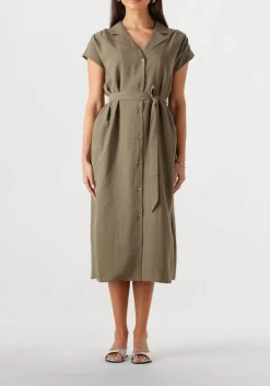 MOS MOSH midi jurk mmnelli alexis dress khaki