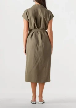 MOS MOSH midi jurk mmnelli alexis dress khaki