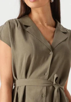 MOS MOSH midi jurk mmnelli alexis dress khaki