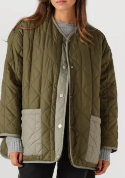 UGG faux fur jas w amilea rev quilted jacket khaki Online