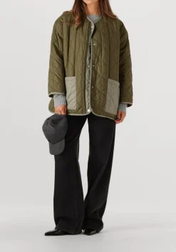 UGG faux fur jas w amilea rev quilted jacket khaki Online