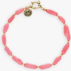 BONNIE STUDIOS kettingen tommy gold pink bracelet koraal New