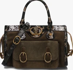 KURT GEIGER LONDON chelsea satchel donkergroen