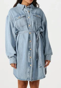 7 FOR ALL MANKIND e mini jurk shirt dress lichtblauw New