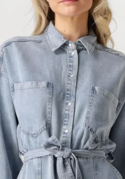 AAIKO e maxi jurk dilien ten 549 lichtblauw Discount