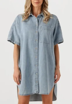 CLOSED e mini jurk shirtdress lichtblauw Best
