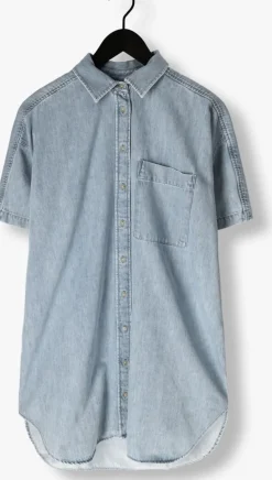 CLOSED e mini jurk shirtdress lichtblauw Best