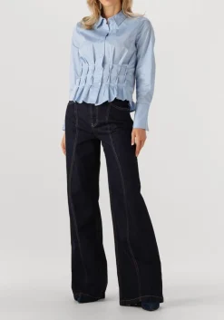 CO'COUTURE e blouses poppy pleat waist lichtblauw New