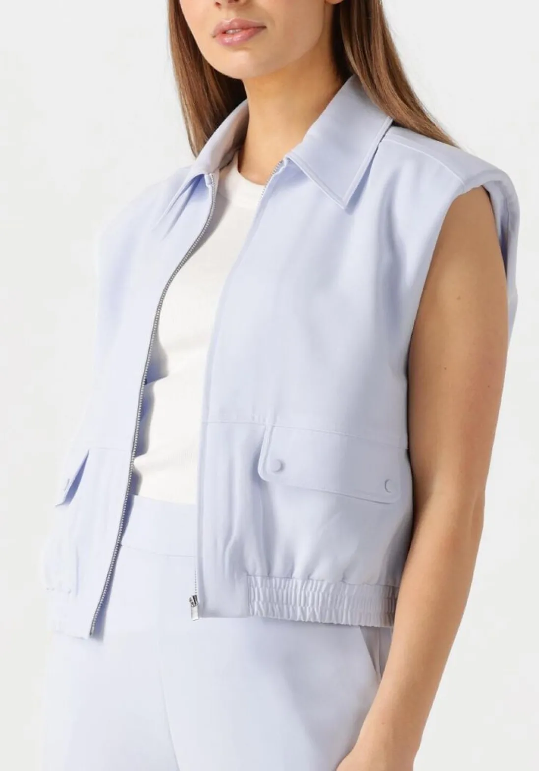 DANTE6 e gilet rowen waistcoat lichtblauw Best