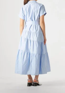 DEVOTION e maxi jurk ear lichtblauw