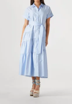 DEVOTION e maxi jurk ear lichtblauw