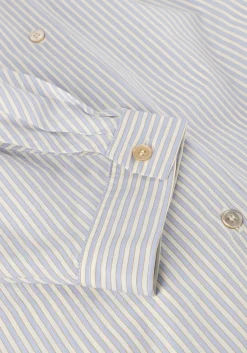 FORTE FORTE e blouses froisse' cotton stripe bohemian shirt lichtblauw Outlet