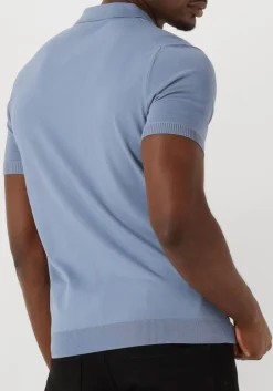 GENTI e polo polo button ss k2046-1260 lichtblauw Best