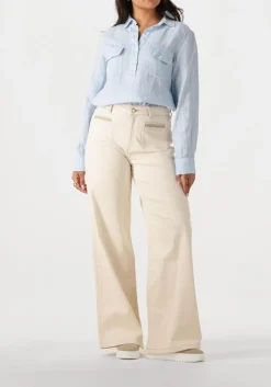 MOS MOSH e blouses mmenna linen pocket blouse lichtblauw