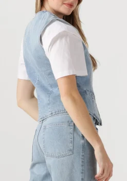 PENN & INK e gilet waistcoat lichtblauw Online