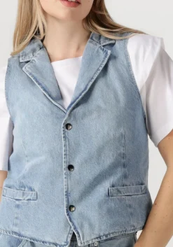 PENN & INK e gilet waistcoat lichtblauw Online