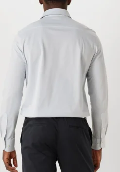 PROFUOMO e klassiek overhemd shirt x-cutaway japanese knitted lichtblauw Discount