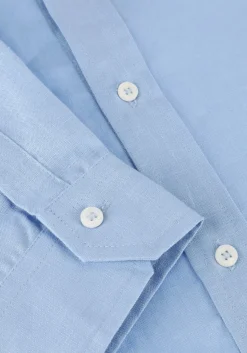 RESORT FINEST e blouses shirt 100% linen lichtblauw Outlet