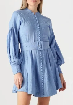 SCARLETT POPPIES e mini jurk berite short dress lichtblauw Best