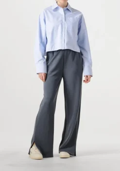 SECOND FEMALE e blouses baulo cropped shirt lichtblauw Outlet