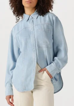 SECOND FEMALE e blouses irvin denim shirt lichtblauw Clearance