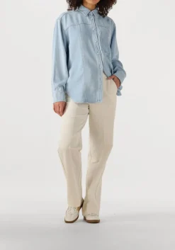 SECOND FEMALE e blouses irvin denim shirt lichtblauw Clearance