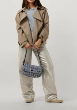 SECOND FEMALE e t-shirt peony o-neck tee lichtblauw Hot