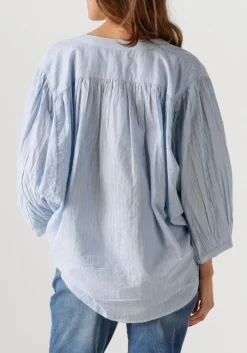 SUMMUM e blouses oversized blouse micro stripe lichtblauw New