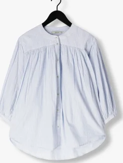 SUMMUM e blouses oversized blouse micro stripe lichtblauw New