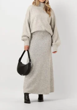 AIMEE THE LABEL lichtgrijze maxirok carlaa lichtgrijs Discount