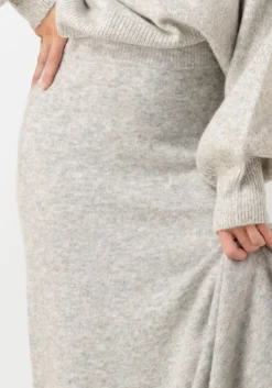 AIMEE THE LABEL lichtgrijze maxirok carlaa lichtgrijs Discount