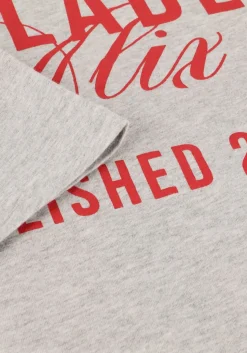 ALIX THE LABEL lichtgrijze t-shirt ladies knitted the label t-shirt lichtgrijs Clearance