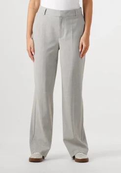 ALIX THE LABEL lichtgrijze pantalon ladies woven foil stripe pants lichtgrijs Sale