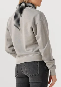 CLOSED lichtgrijze sweater printed sweat shirt lichtgrijs Clearance