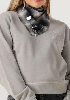 CLOSED lichtgrijze sweater printed sweat shirt lichtgrijs Clearance