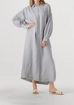 DRYKORN lichtgrijze maxi jurk dravena lichtgrijs Clearance