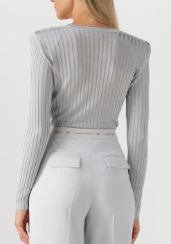 ELISABETTA FRANCHI lichtgrijze trui knitted sweater lichtgrijs Hot