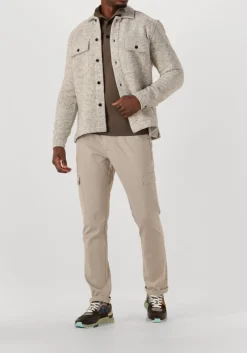 GENTI lichtgrijze overshirt eagle relaxed fit lichtgrijs New