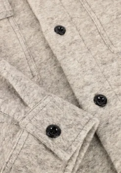 GENTI lichtgrijze overshirt eagle relaxed fit lichtgrijs New