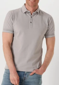 GENTI lichtgrijze polo polo 3 button ss j2001-1212 lichtgrijs Hot