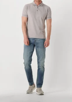 GENTI lichtgrijze polo polo 3 button ss j2001-1212 lichtgrijs Hot