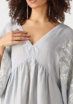 GREEK ARCHAIC KORI lichtgrijze maxi jurk 430582 lichtgrijs Hot