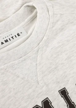 HAUTE L'AMITIÉ lichtgrijze haute l'amitié trui college curve sweat lichtgrijs Online