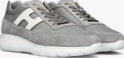 HOGAN lichtgrijze lage sneakers interactive3 allacciato pelle lichtgrijs New